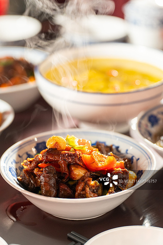 过年徽州民间美食八大碗图片素材