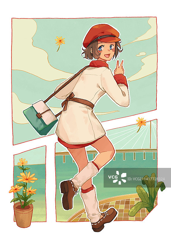 可爱少女图片素材