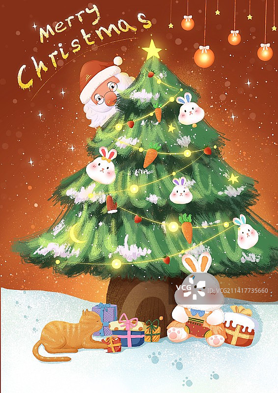 兔年圣诞图片素材