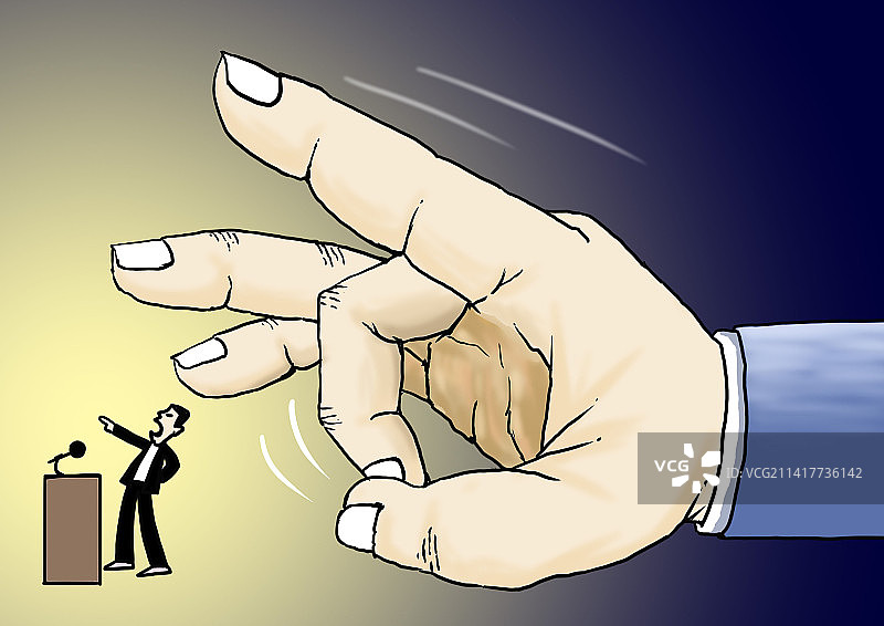 冗长空洞的演讲让人弹指相待图片素材