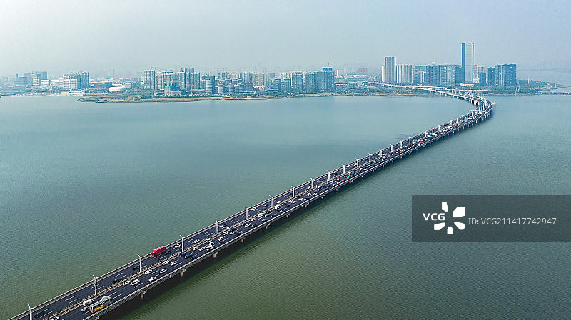 航拍苏州湾大桥图片素材
