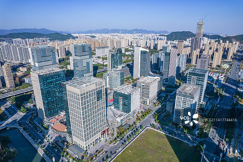 瓯海中心区城市风光图片素材