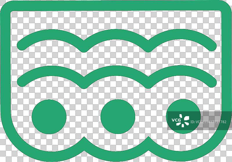 Green Line Style Papel Picado图片素材