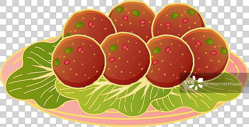 Meatballs with Lettuce图片素材