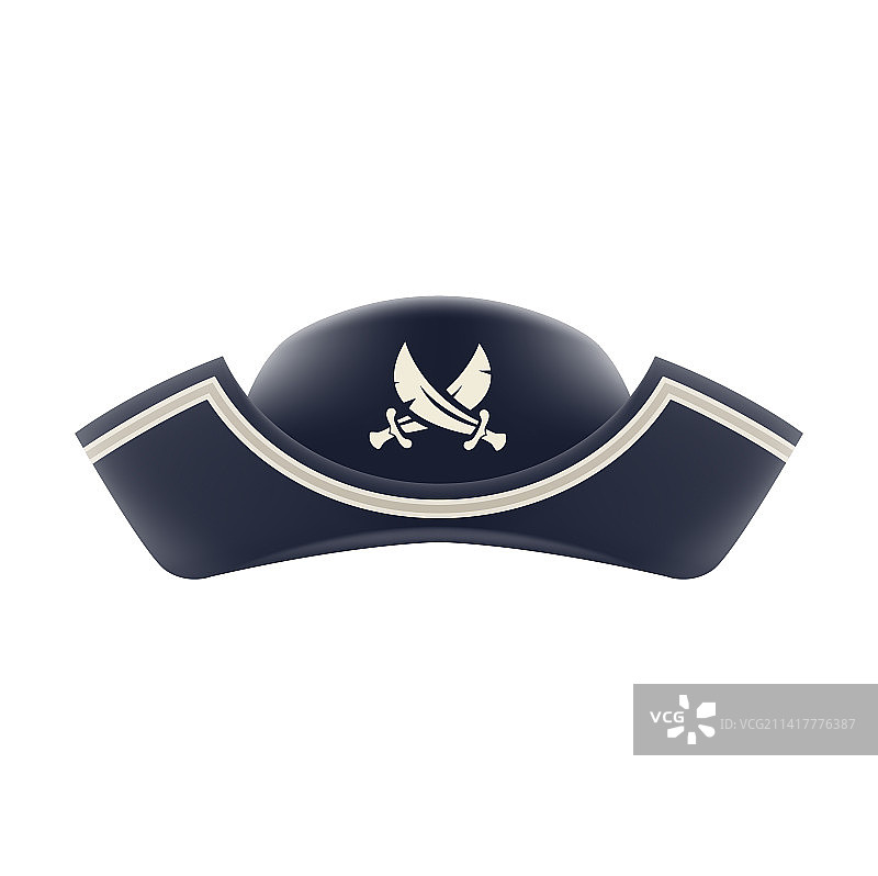 卡通海盗船长三角帽图片素材