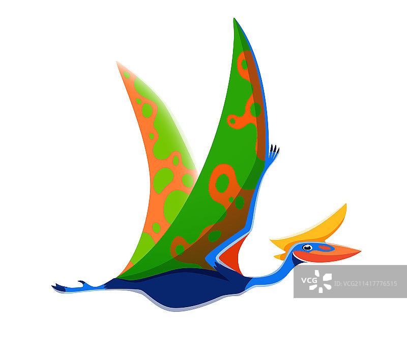 卡通可爱 Quetzalcoatlus 恐龙角色图片素材