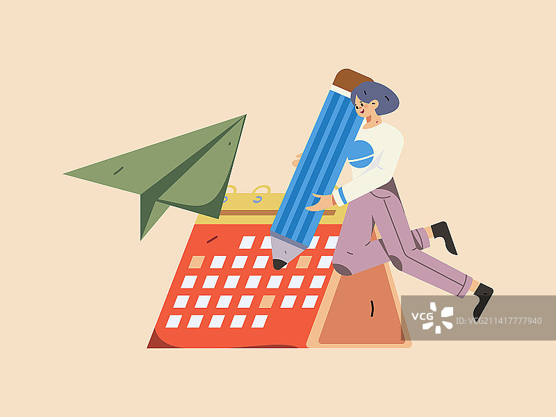 求职面试的人员扁平矢量概念运营手绘插画图片素材