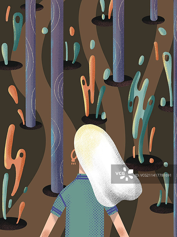 森林女孩图片素材