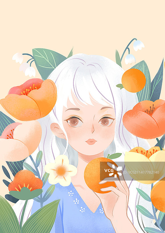 花语少女图片素材