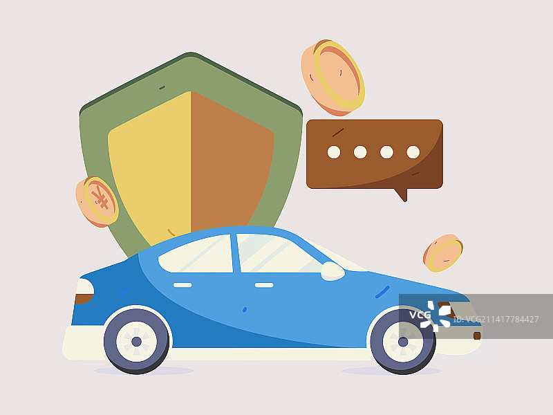 为汽车购买保险扁平人物矢量概念运营手绘插画图片素材