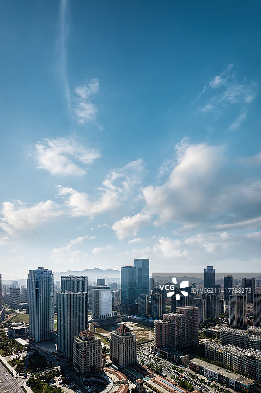 航拍青岛湾区风光街景图片素材