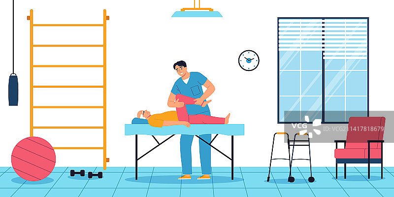 理疗扁平背景图片素材