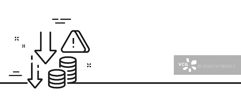 通货紧缩线图标经济危机标志图片素材