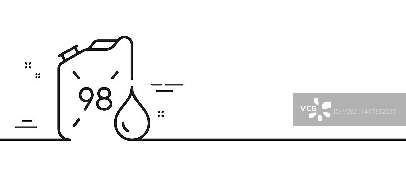 98号汽油罐线型图标石油燃料标志图片素材