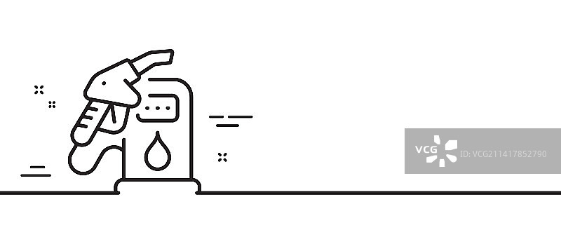 加油站线性图标图片素材