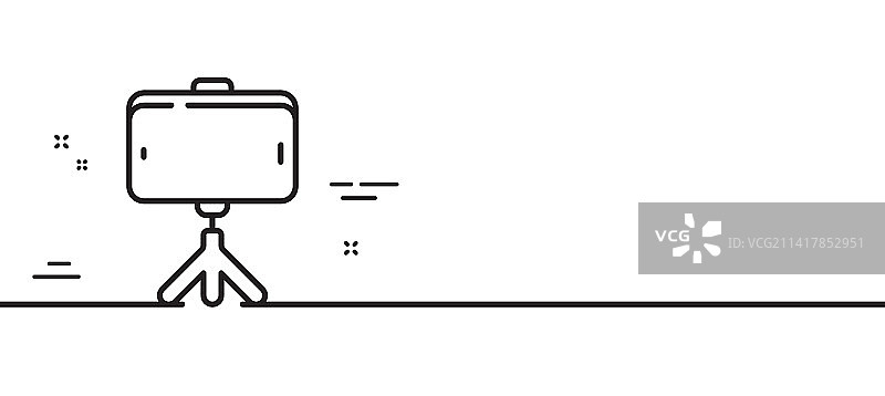 自拍杆线条图标手机配件标志图片素材