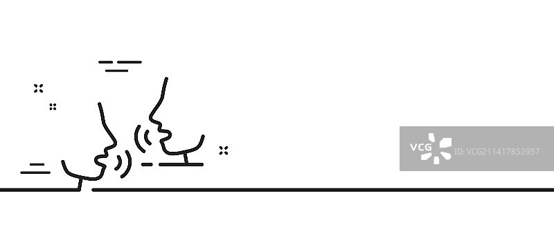 对话线条图标：人们说话标志图片素材