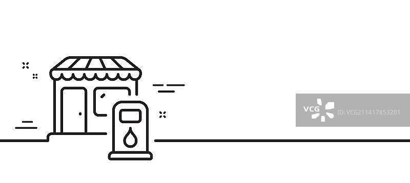 加油站线条图标图片素材