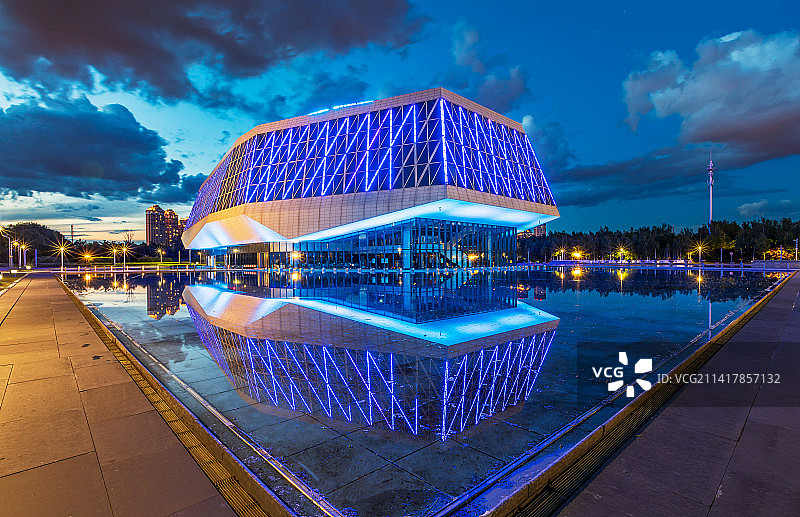 哈尔滨音乐厅~夜景图片素材