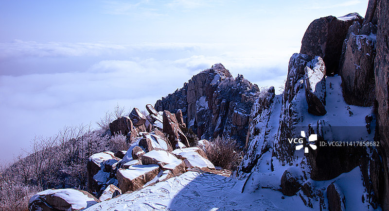 泰山云海雪韵图片素材