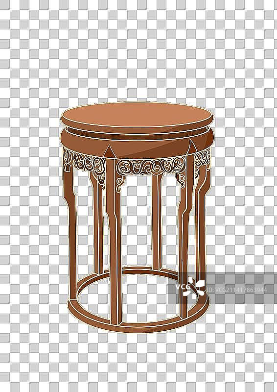 国潮古风茶几元素图片素材