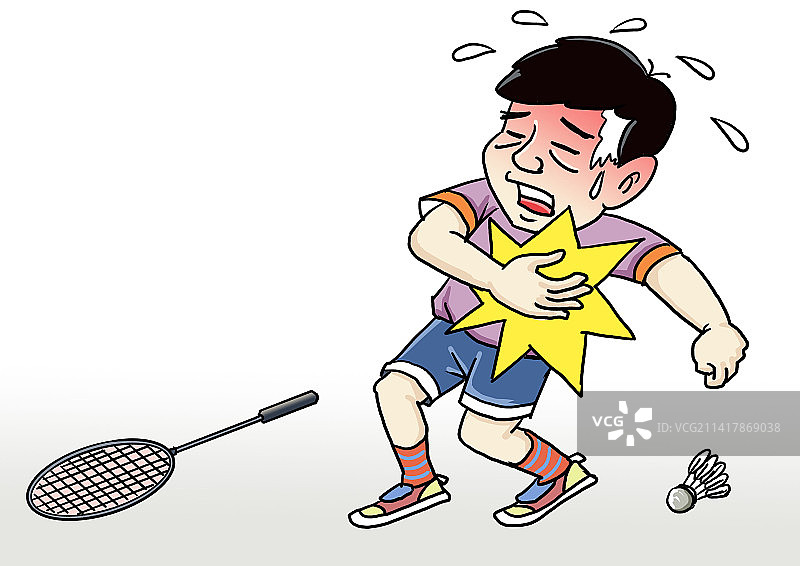 剧烈运动后造成心脏疼痛乃至猝死图片素材