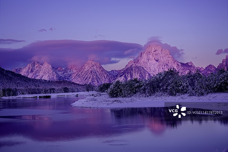 美国大提顿国家公园 Grand Tetons Oxbow Bend图片素材