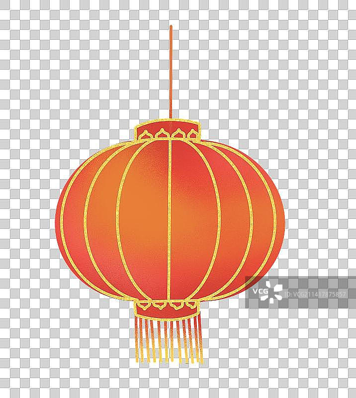 喜庆春节红灯笼手绘插画元素图片素材