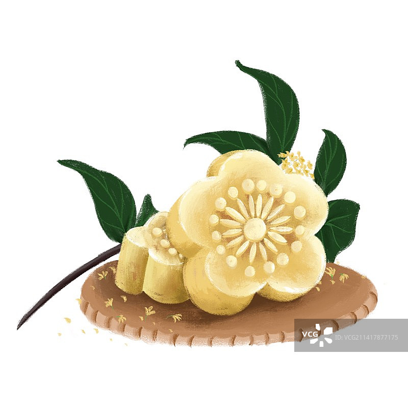 二十四节气 秋分 桂花糕图片素材