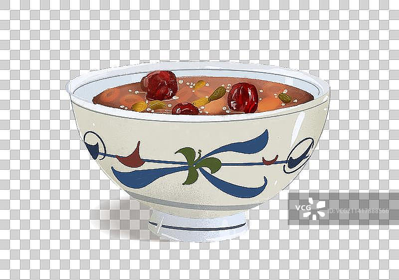 春节腊八节腊八粥插画元素图片素材