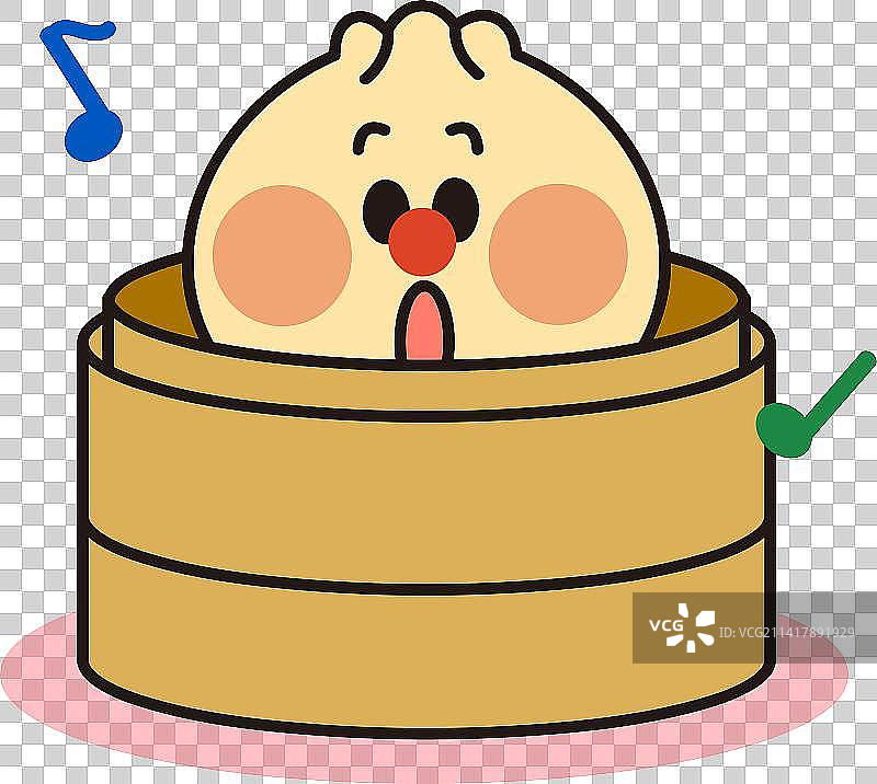 可爱手绘包子元素图片素材