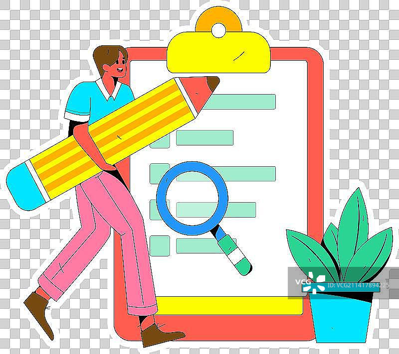 邀请好友进行问卷调查扁平矢量概念运营手绘插画图片素材