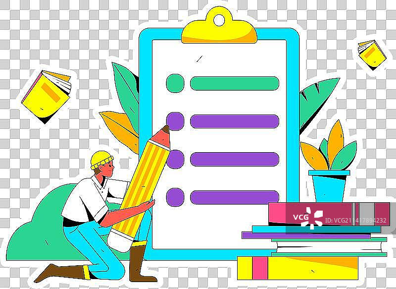 邀请好友进行问卷调查扁平矢量概念运营手绘插画图片素材