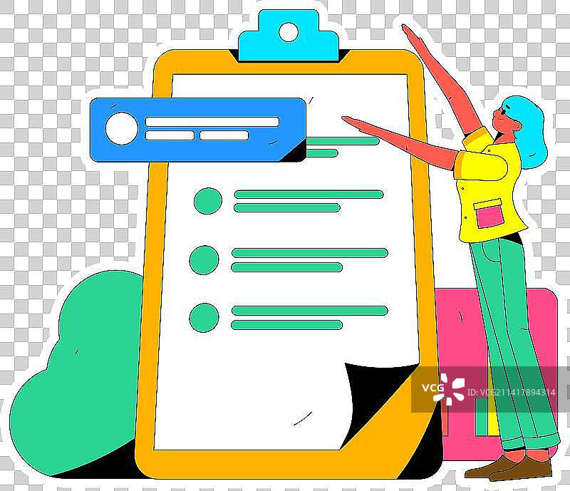 邀请好友进行问卷调查扁平矢量概念运营手绘插画图片素材