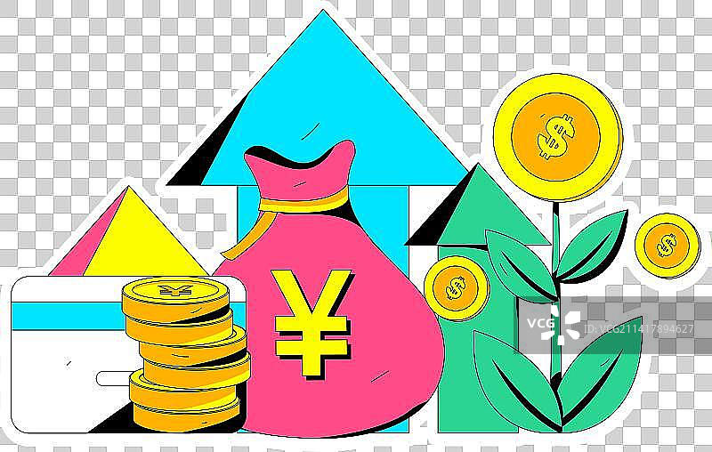 互联网金融理财投资扁平矢量概念运营手绘插画图片素材