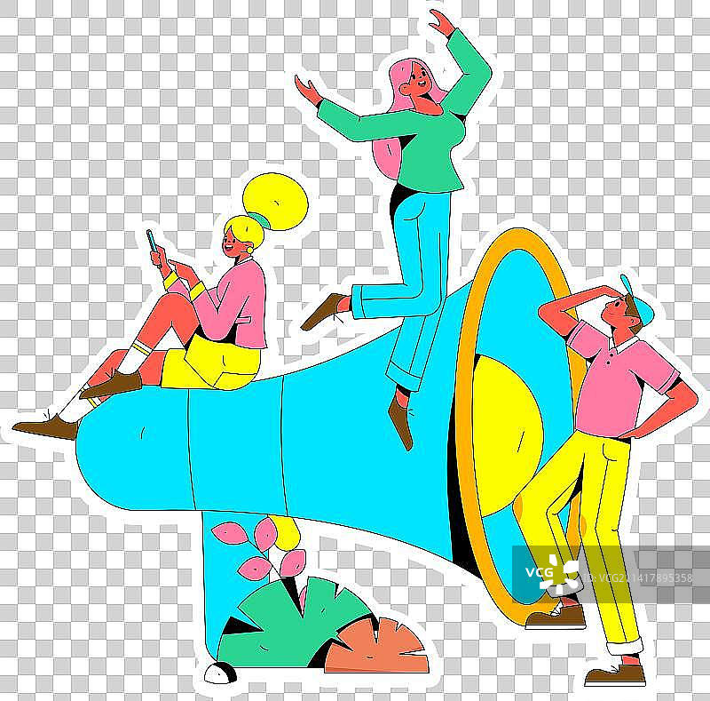 通知公告矢量创意扁平手绘插画图片素材