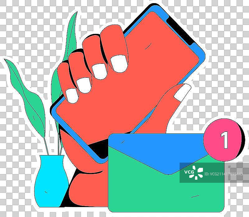 通知公告矢量创意扁平手绘插画图片素材