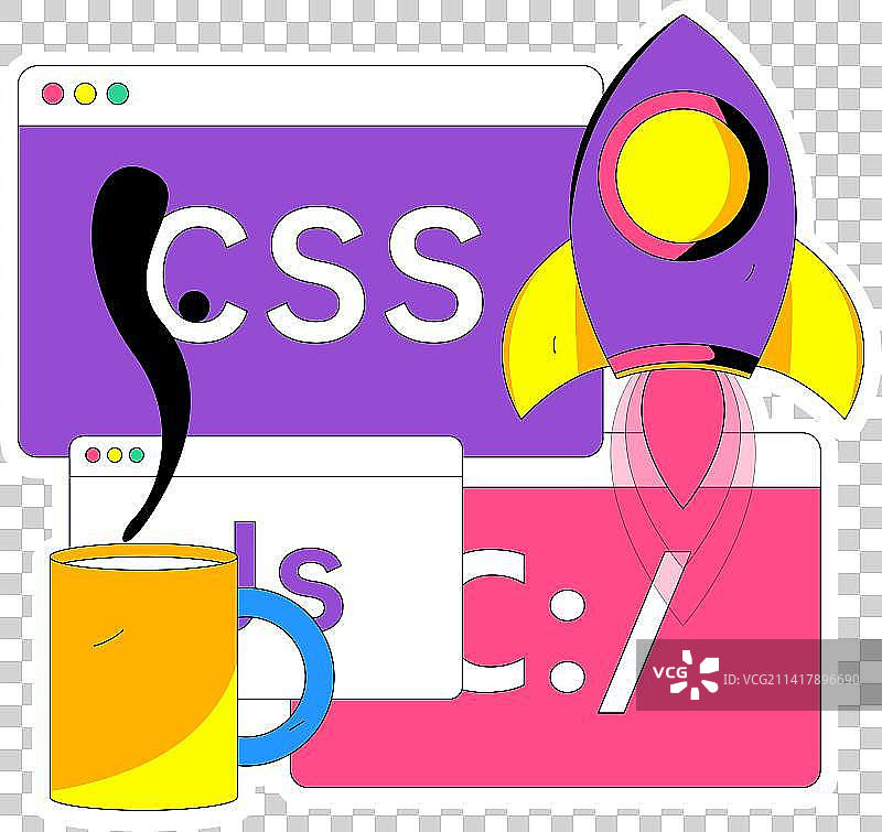 编程教学开发扁平人物矢量概念运营手绘插画图片素材