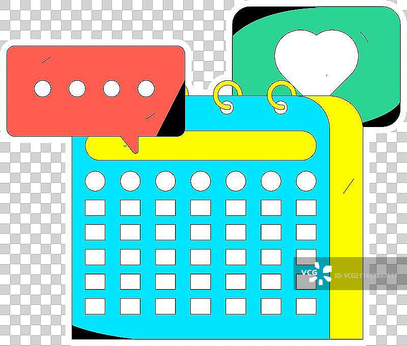 签到人物扁平矢量概念运营手绘插画图片素材