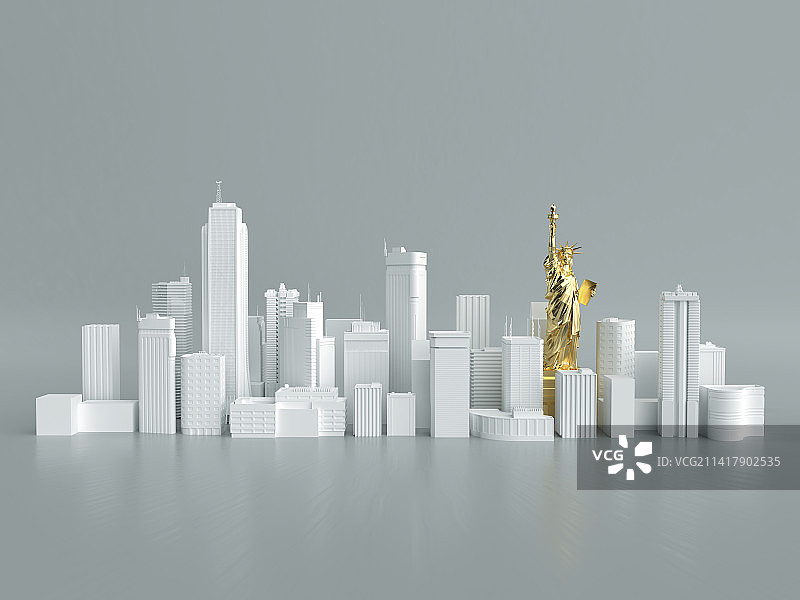 3D现代城市建筑背景图片素材