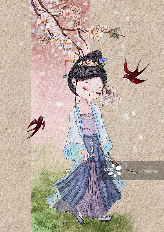 十二花神--二月杏花图片素材