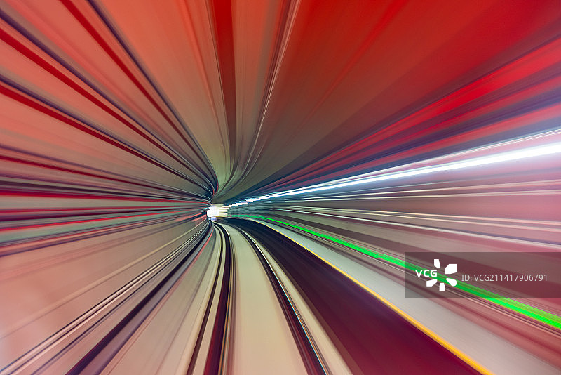 南京地铁7号线慢门摄影图片素材