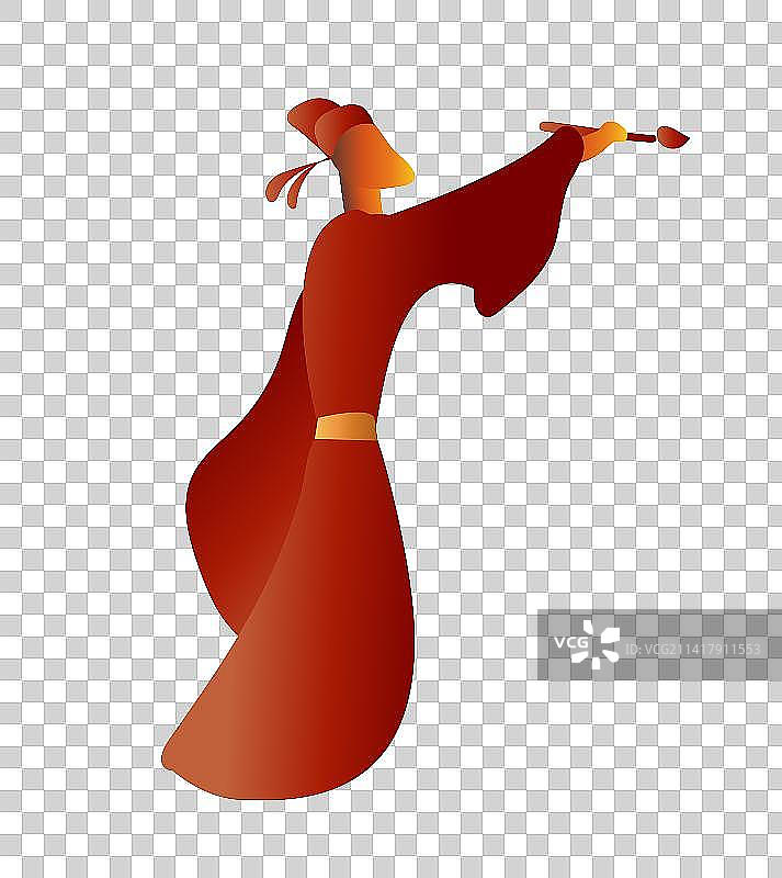 一个红色诗人的剪影图片图片素材