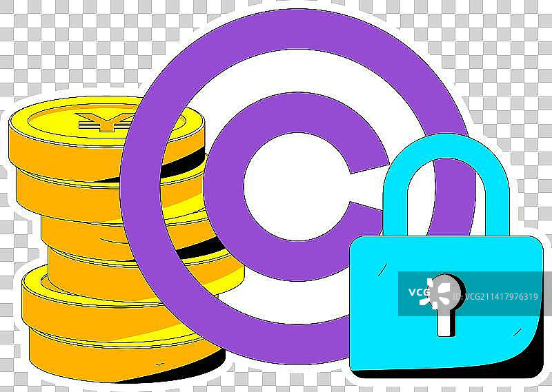 知识产权保护扁平矢量概念运营手绘插画图片素材