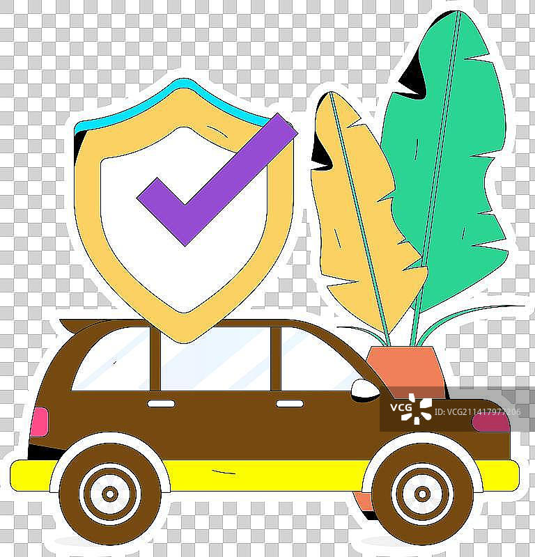 为汽车购买保险扁平人物矢量概念运营手绘插画图片素材