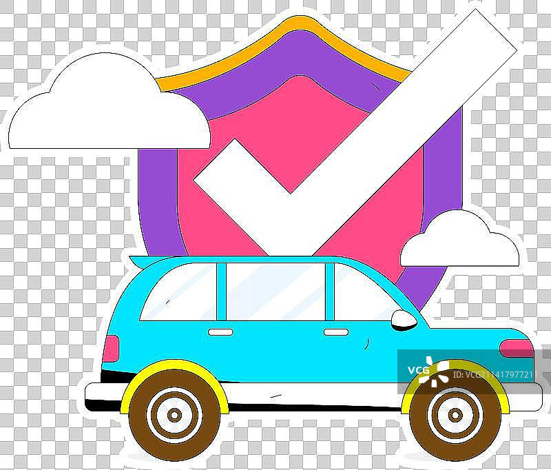 为汽车购买保险扁平人物矢量概念运营手绘插画图片素材