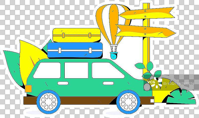 节假日旅游出行人物互联网背景矢量手绘插画图片素材