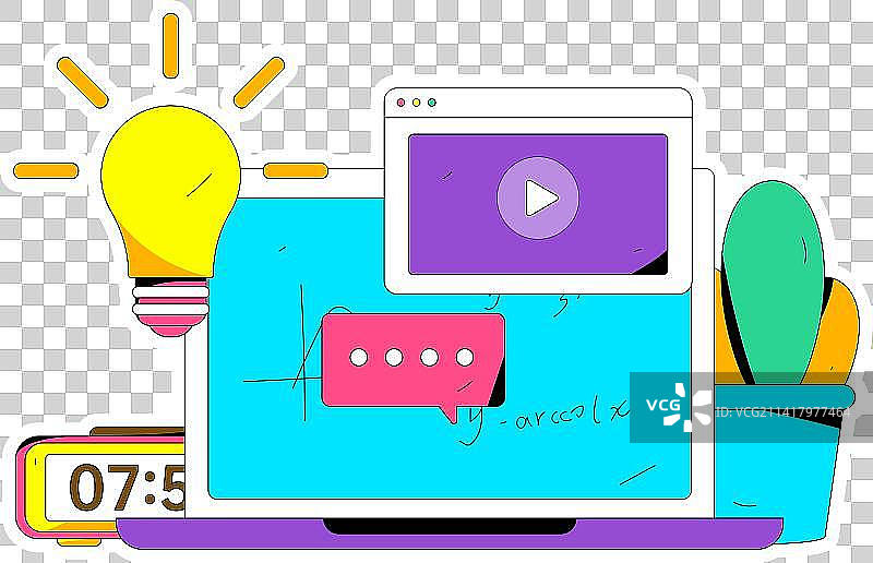 教育学习的人物扁平矢量概念手绘插画图片素材