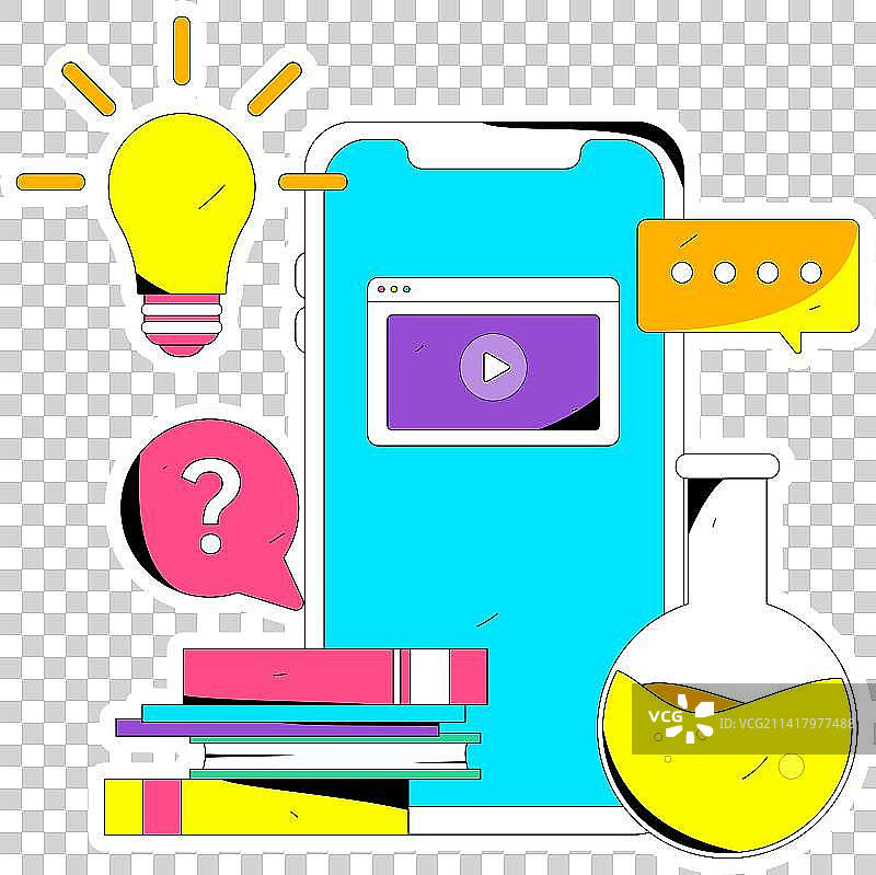 教育学习的人物扁平矢量概念手绘插画图片素材