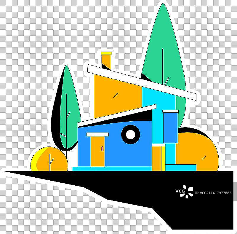 屋子建筑矢量概念运营手绘插画图片素材